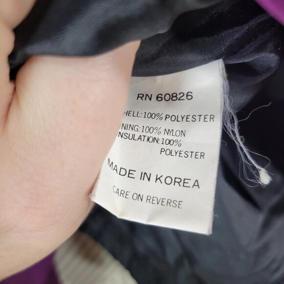 Vintage 80s 90s Havoc Ski Jacket Womens 8 Medium Winter Coat Purple - Picture 7 of 7